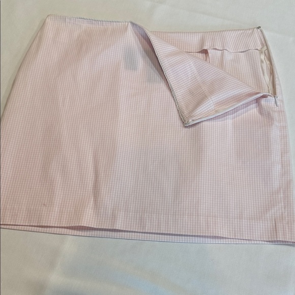 Ralph Lauren Pink Gingham Stretch Mini Skirt Size 12 Preppy Y2K - Picture 8 of 10